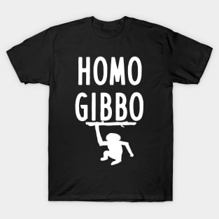 Homo Gibbo Monkey Gibbon hylobatidae animals T-Shirt